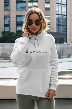 #LiveForPeace GRA HOODIE
